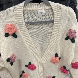 Floral eclectic grandma cardigan Granny chic cottage core. New with tags